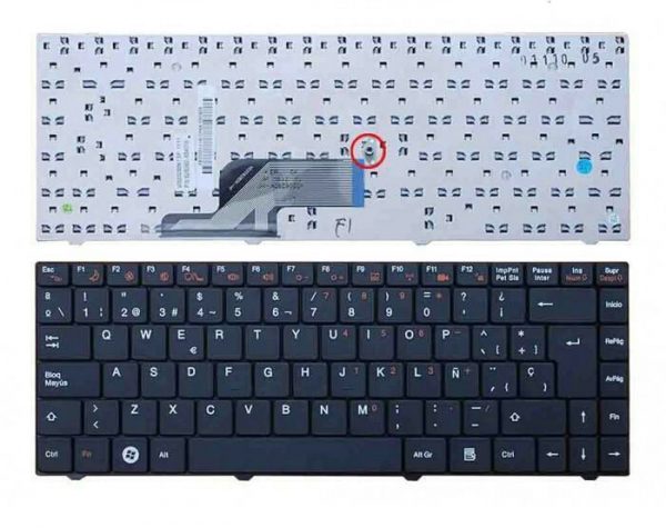 teclado laptop vit m2400 carcasa gris provetec venezuela